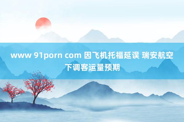 www 91porn com 因飞机托福延误 瑞安航空下调客运量预期