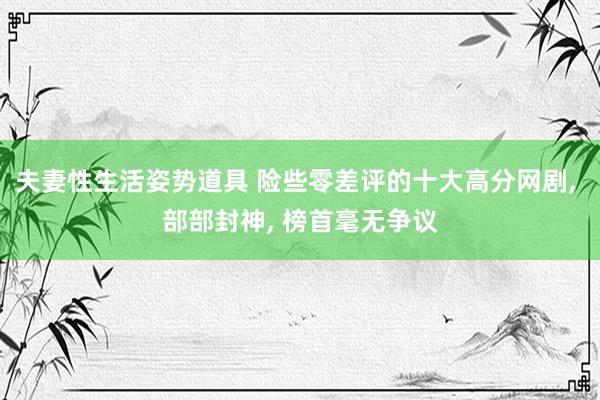 夫妻性生活姿势道具 险些零差评的十大高分网剧， 部部封神， 榜首毫无争议