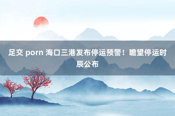 足交 porn 海口三港发布停运预警！瞻望停运时辰公布