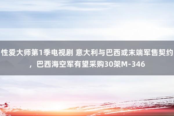 性爱大师第1季电视剧 意大利与巴西或末端军售契约，巴西海空军有望采购30架M-346