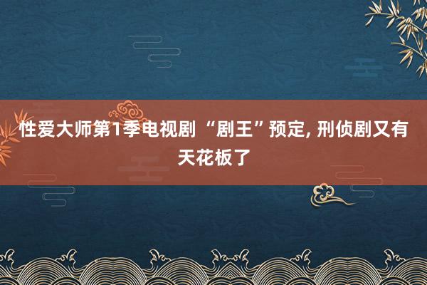 性爱大师第1季电视剧 “剧王”预定， 刑侦剧又有天花板了