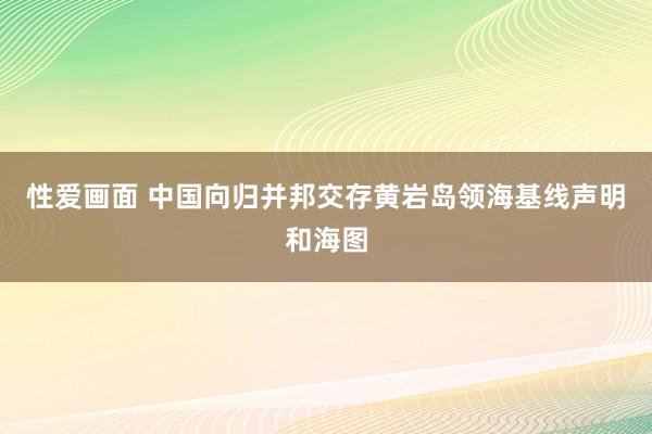 性爱画面 中国向归并邦交存黄岩岛领海基线声明和海图