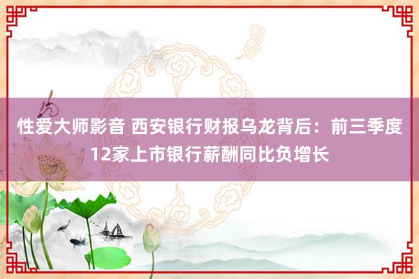 性爱大师影音 西安银行财报乌龙背后：前三季度12家上市银行薪酬同比负增长