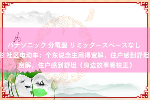 パナソニック 分電盤 リミッタースペースなし 露出・半埋込両用形 社区电动车：个东说念主用得宽解，住户感到舒坦（身边故事看校正）