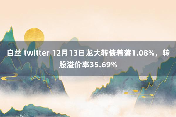 白丝 twitter 12月13日龙大转债着落1.08%，转股溢价率35.69%