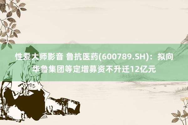 性爱大师影音 鲁抗医药(600789.SH)：拟向华鲁集团等定增募资不升迁12亿元