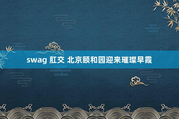 swag 肛交 北京颐和园迎来璀璨早霞