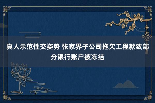 真人示范性交姿势 张家界子公司拖欠工程款致部分银行账户被冻结