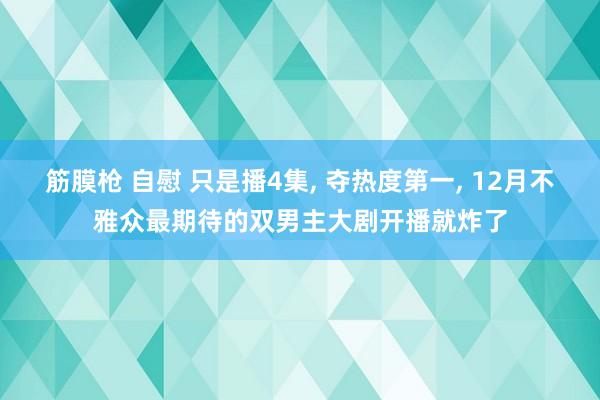 筋膜枪 自慰 只是播4集, 夺热度第一, 12月不雅众最期待