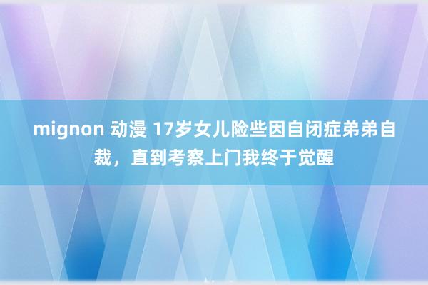 mignon 动漫 17岁女儿险些因自闭症弟弟自裁，直到考察上门我终于觉醒