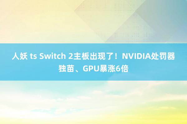 人妖 ts Switch 2主板出现了！NVIDIA处罚器独