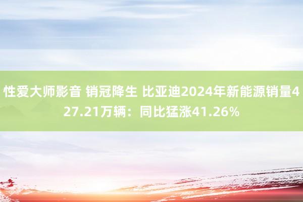 性爱大师影音 销冠降生 比亚迪2024年新能源销量427.2