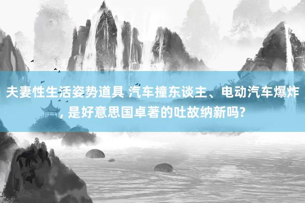 夫妻性生活姿势道具 汽车撞东谈主、电动汽车爆炸， 是好意思国卓著的吐故纳新吗?