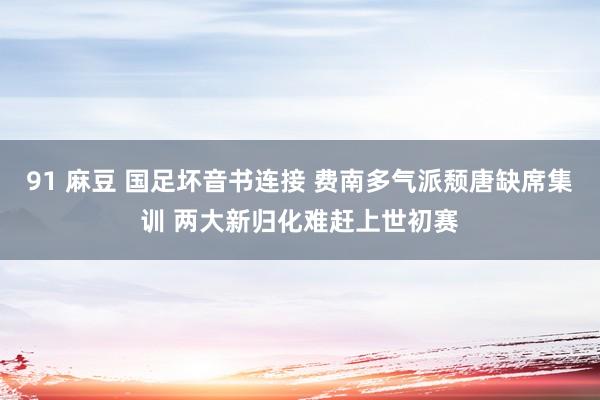 91 麻豆 国足坏音书连接 费南多气派颓唐缺席集训 两大新归