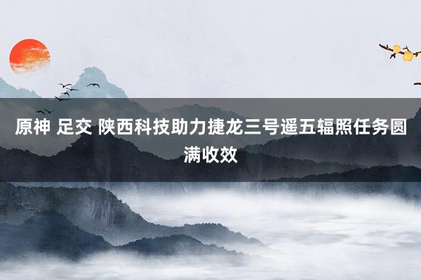 原神 足交 陕西科技助力捷龙三号遥五辐照任务圆满收效